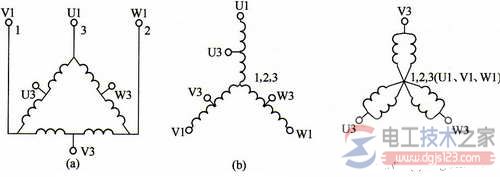 双速电动机的定子绕组的接线图